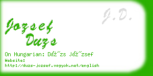 jozsef duzs business card